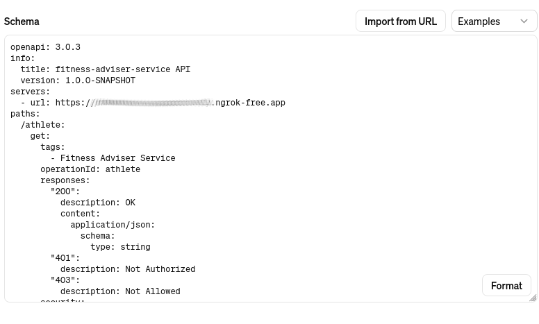 Custom GPT Import OpenAPI