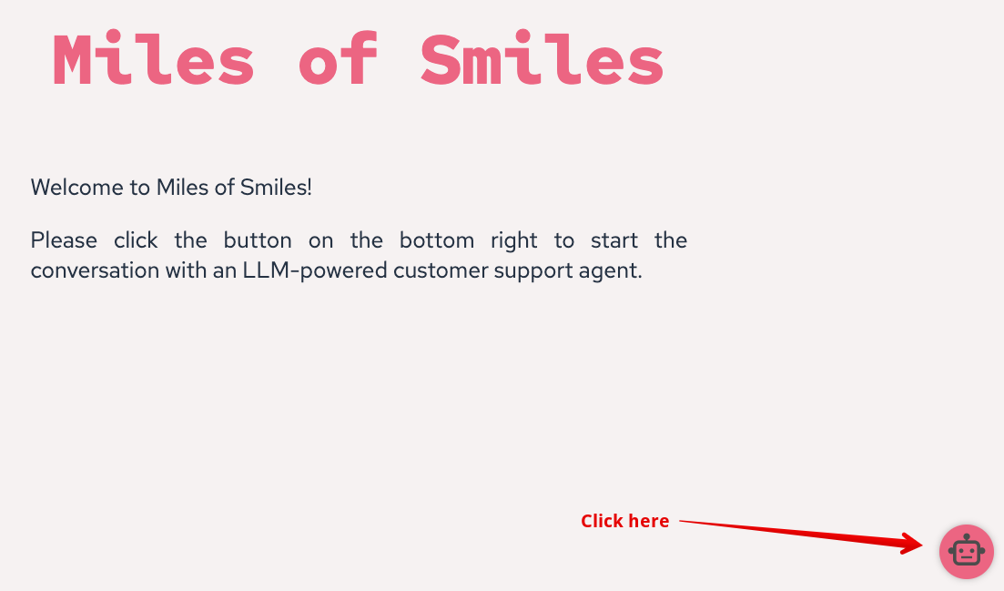 Miles of Smiles UI