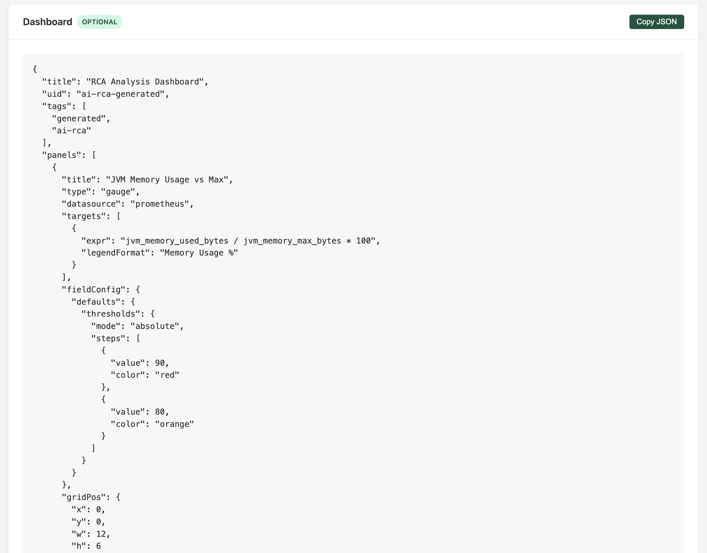 Dashboard Generation
