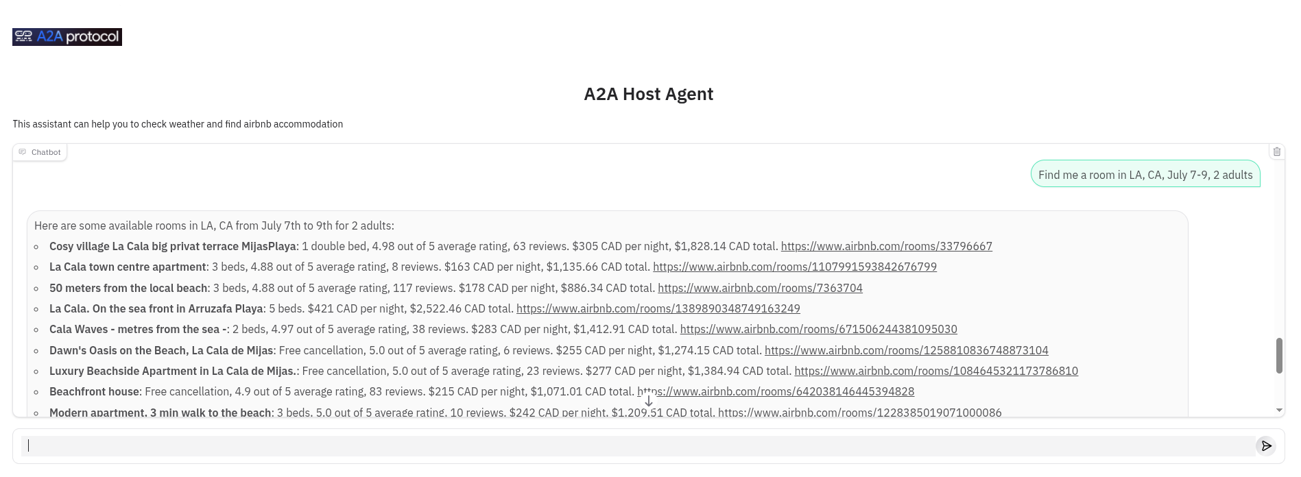 la airbnb