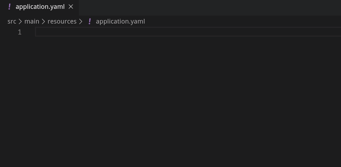 Completion in application.yaml