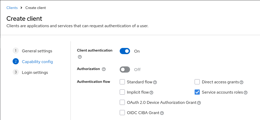 Quarkus MCP Client Service Account