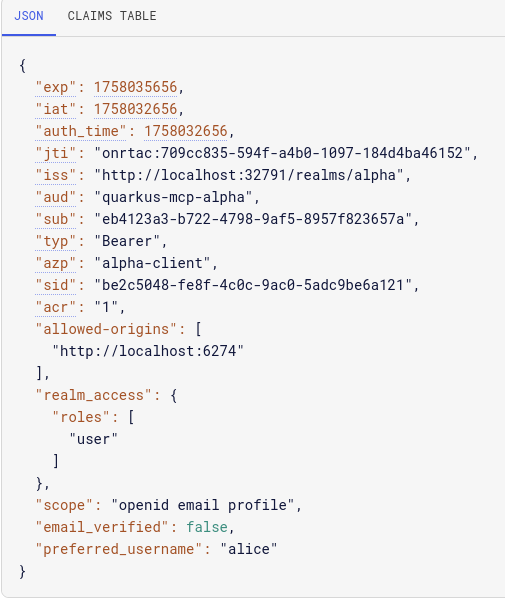 Alpha Client JWT