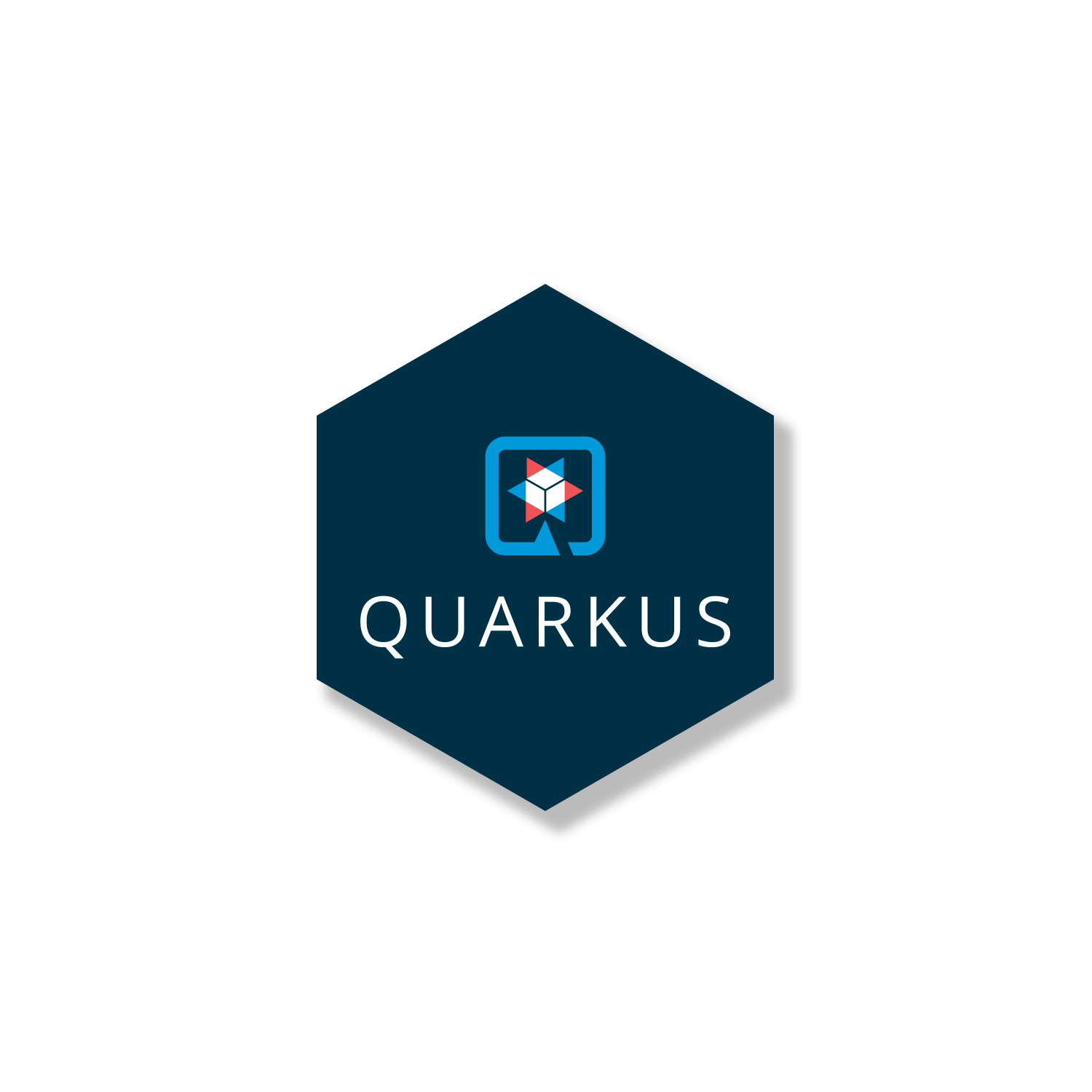 Quarkus logo hexagon dark sticker preview