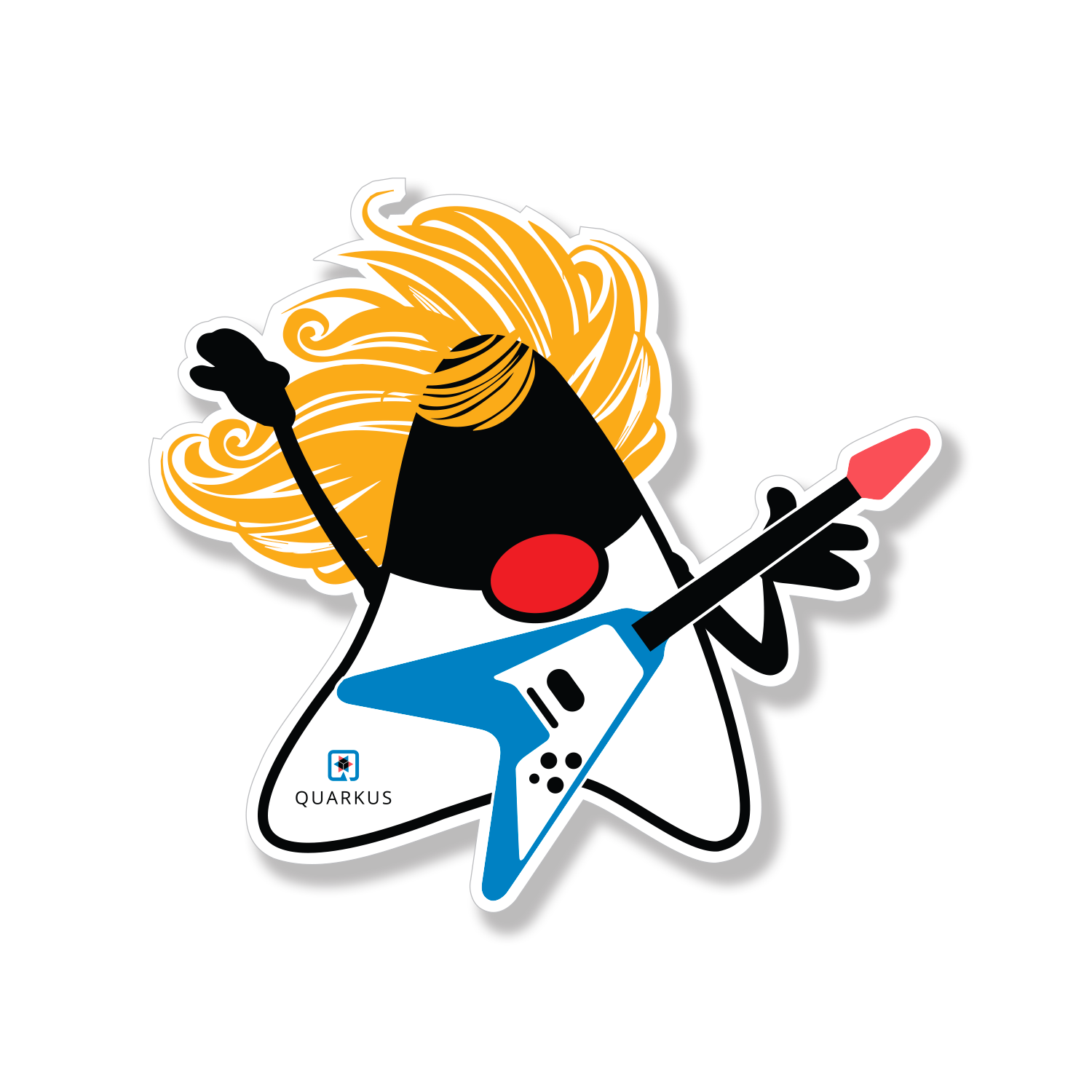 Rocking Duke guitar sticker variant 3 preview