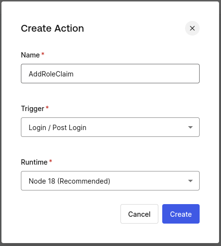 Auth0 Add Role Action