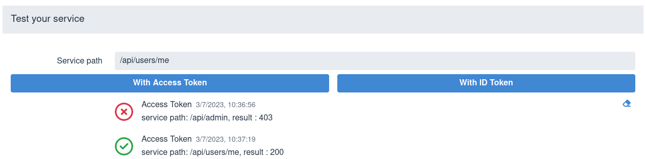 Dev UI Keycloak - With Access Token