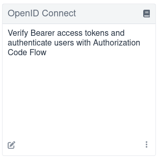 Dev UI OpenID Connect Card