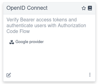 Generic Dev UI OpenID Connect Card