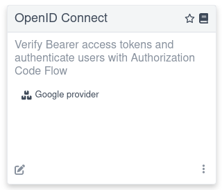 Generic Dev UI OpenID Connect card