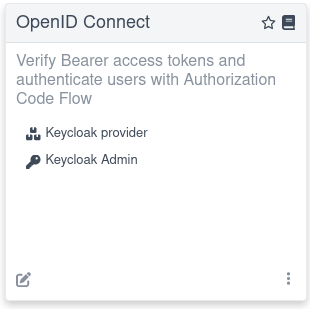 Dev UI OpenID Connect card