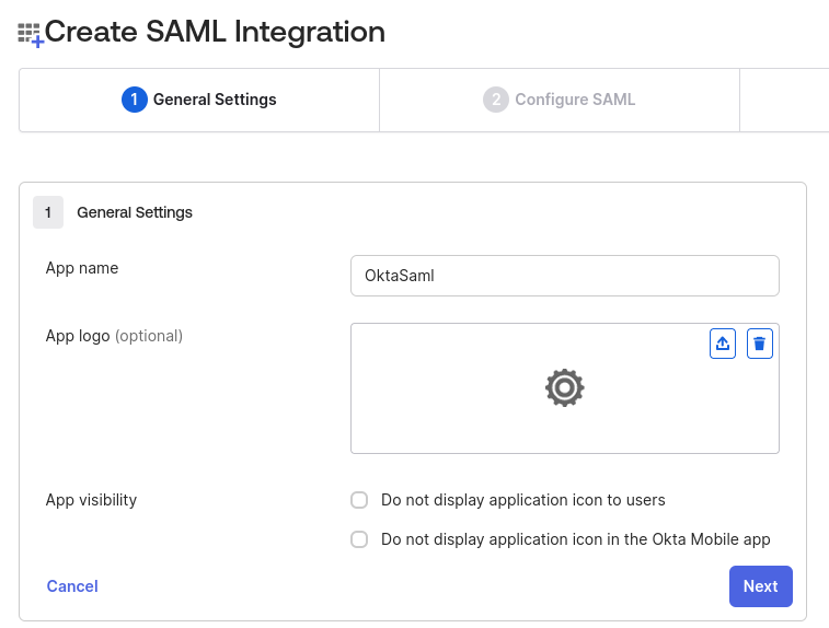 Okta SAML General Settings