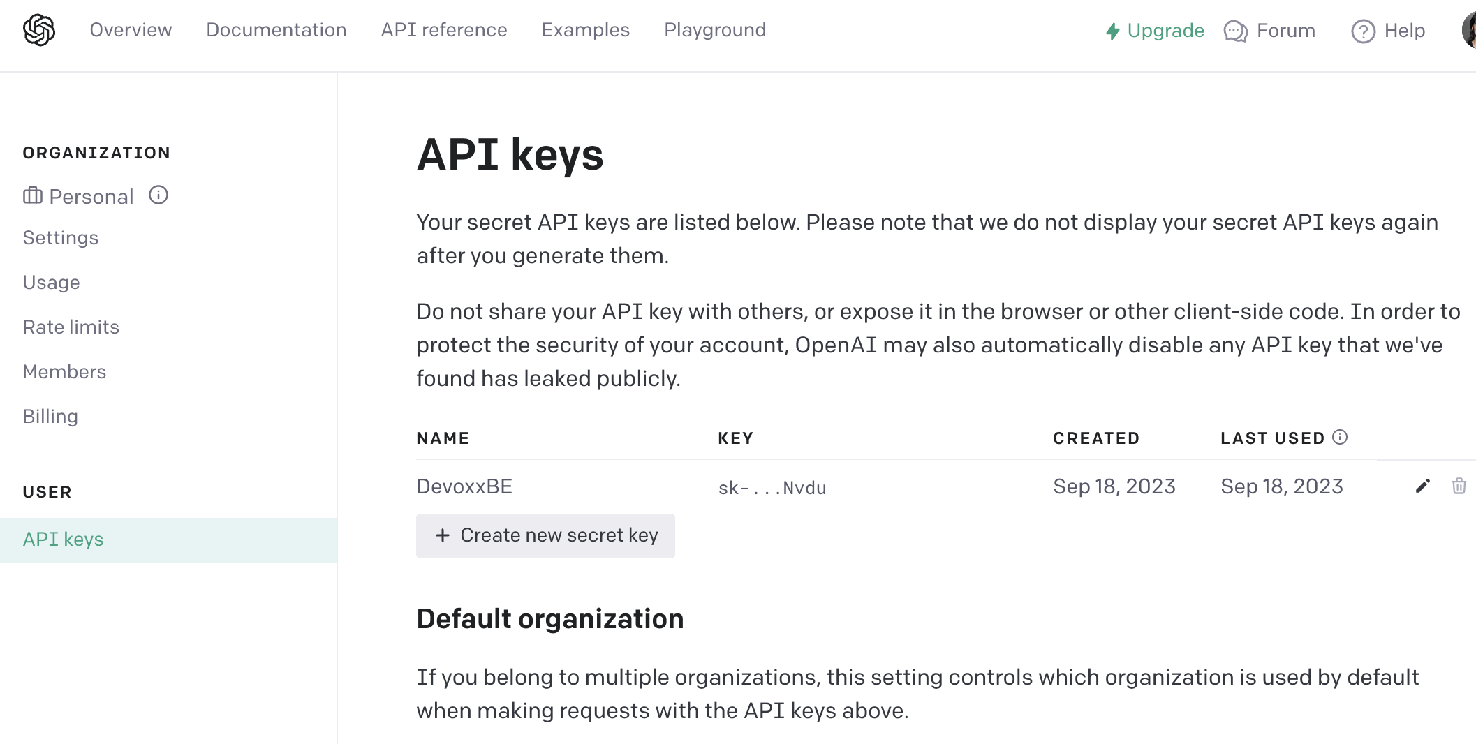 openai key