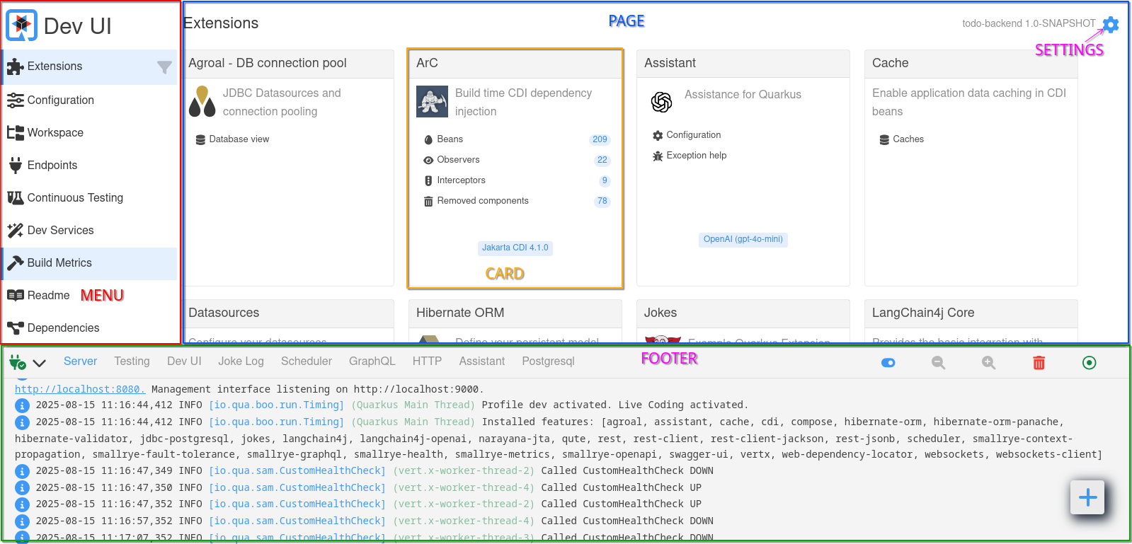 Dev UI Layout